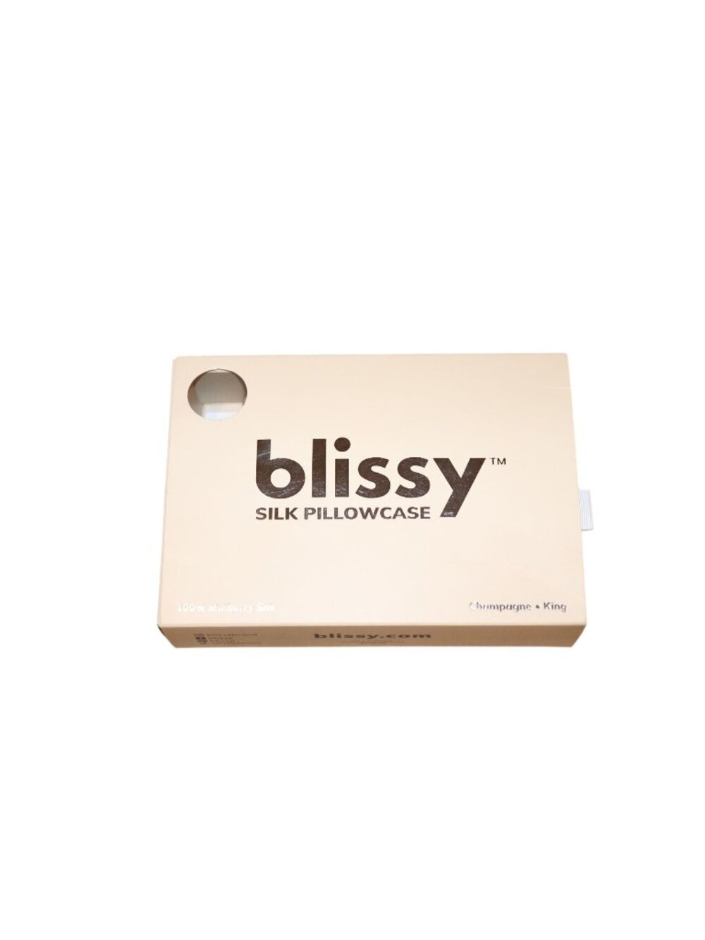 Blissy 100% Mulberry Silk Pillowcase Champagne King Size 20" X 36"